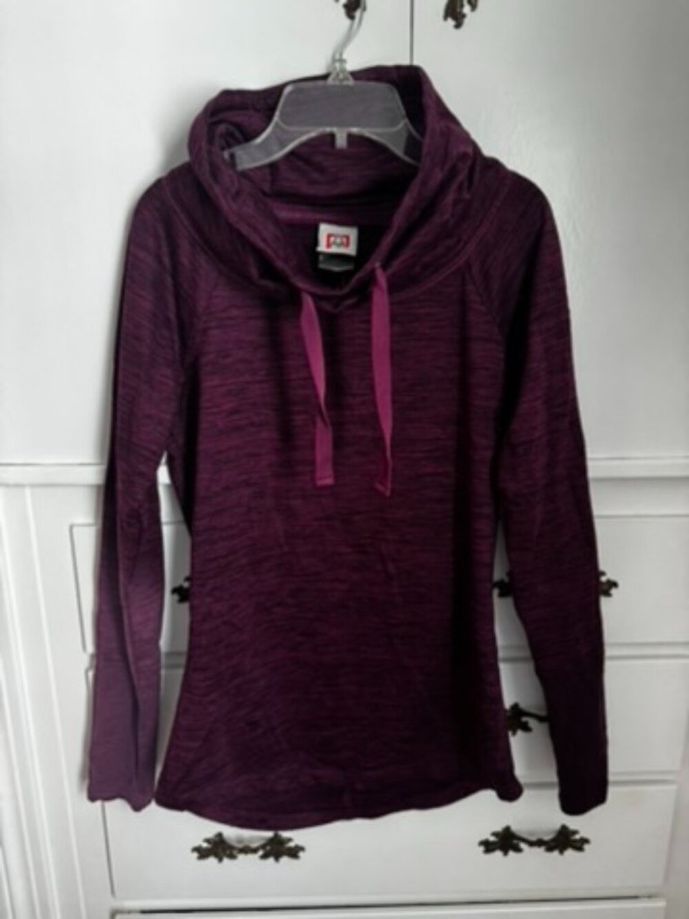 Purple cowl neck outerwear top - Small
